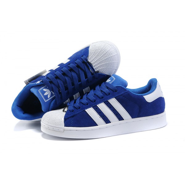 adidas superstar blanc et bleu