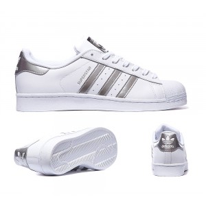 adidas superstar silver femme