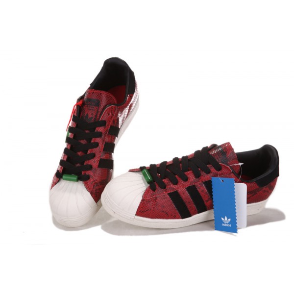 adidas superstar 80s Rouge femme