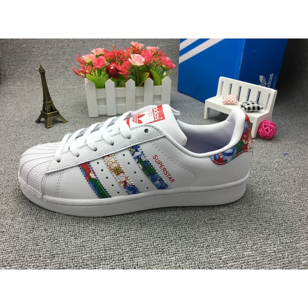 adidas superstar blanche fleur